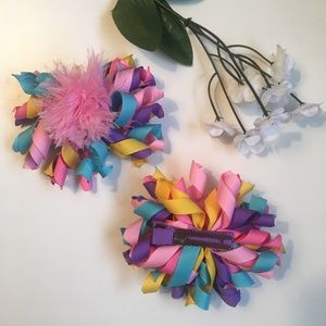 Girls korker bows. Bright colors with puff.